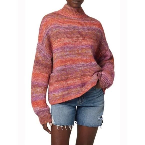 HUDSON JEANS Space Dye Mock Neck Sweater - NWT - Picture 1 of 6